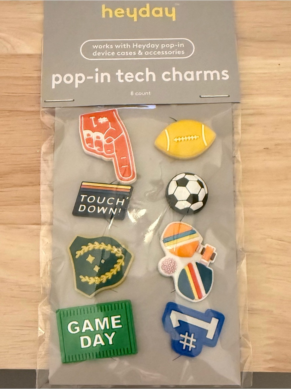 heyday Pop-In Tech Charms - Multicolor Sports Icons